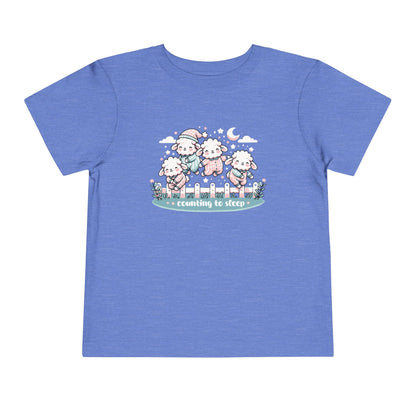 "Counting to Sleep" Toddler Tee — Cute Sleepy Sheep Bedtime Shirt
