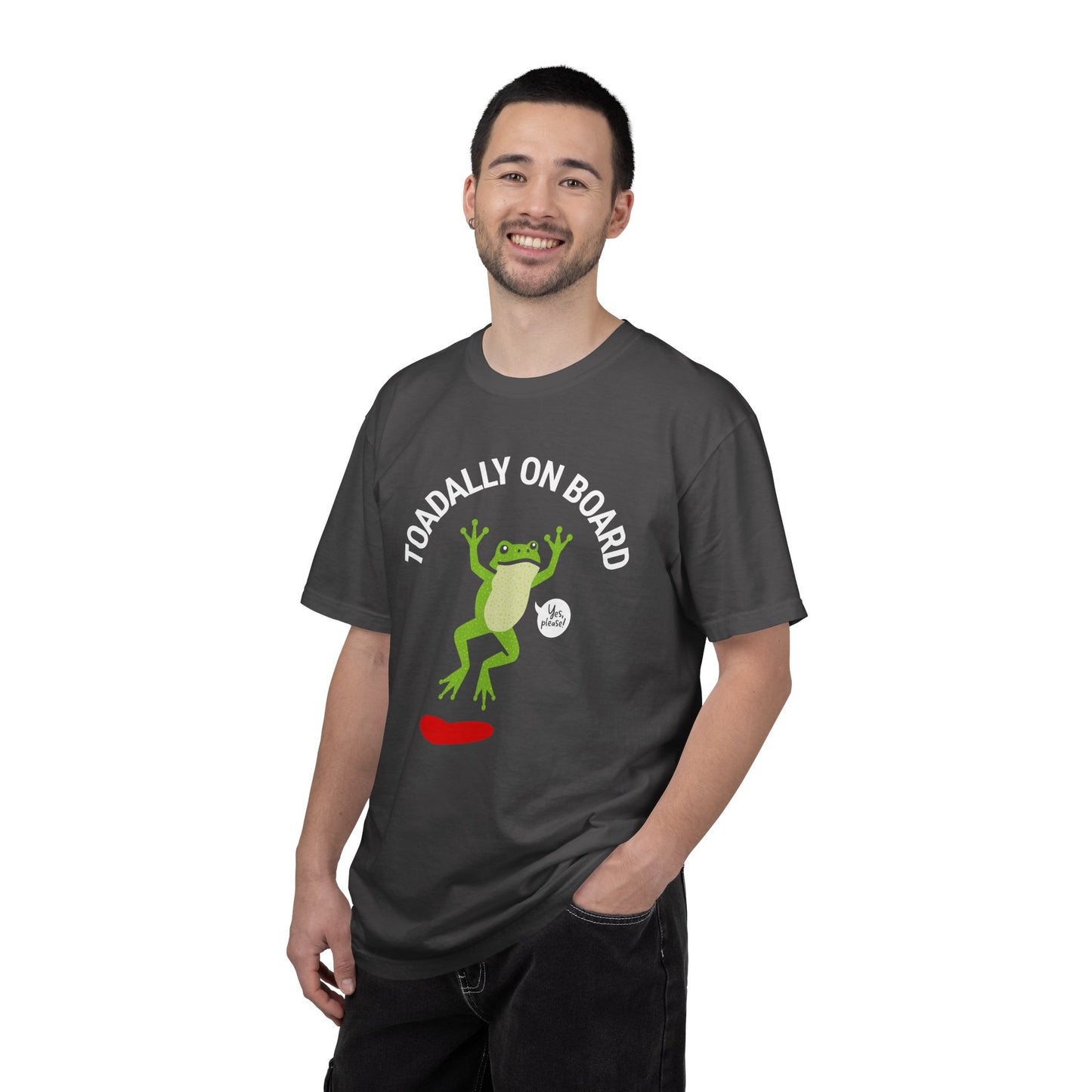 Toadally On Board T-Shirt — Cute Frog Volunteer Graphic Tee