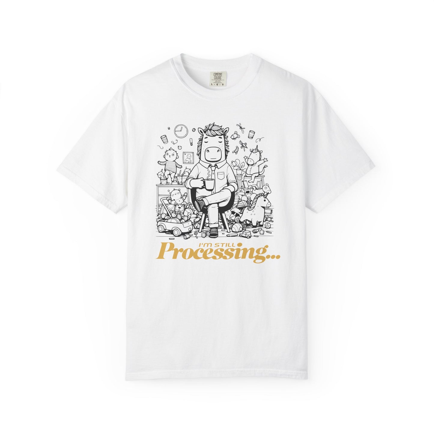 "I'm Still Processing..." T-Shirt - Funny Cartoon Techie Tee