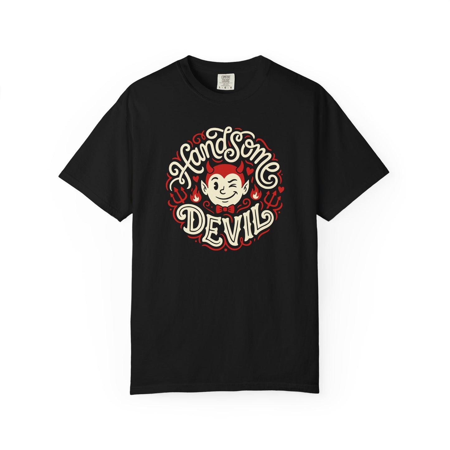 "Handsome Devil" Graphic T-Shirt — Cute Retro Devil Illustration Tee