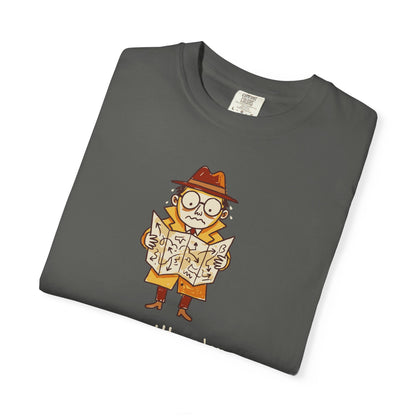Man With a Plan T-Shirt — Cute Confused Detective Map Graphic Tee