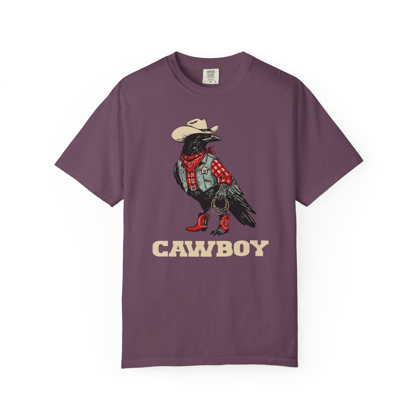 "Cawboy" Couples Tee — Western Crow Cowboy Graphic T-Shirt