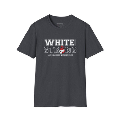 White Ribbon Strong T-Shirt — Lung Cancer Fight Club Awareness Tee