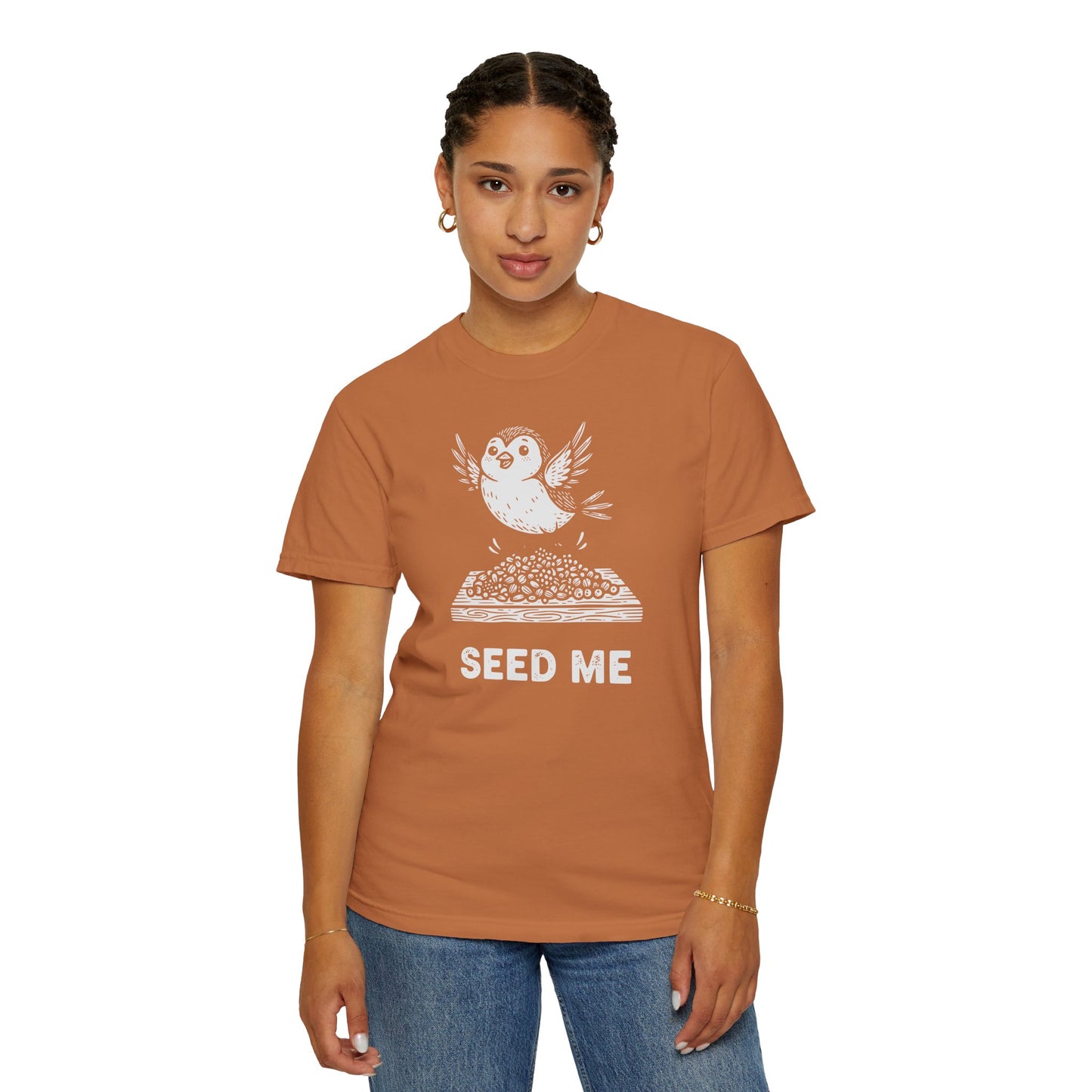 "Seed Me" Bird Watching T-Shirt - Funny Birder Gift - Bird Lover Humor