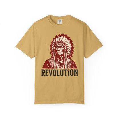 Revolution Graphic T-Shirt - Native Chief First Nation Illustrated Tee