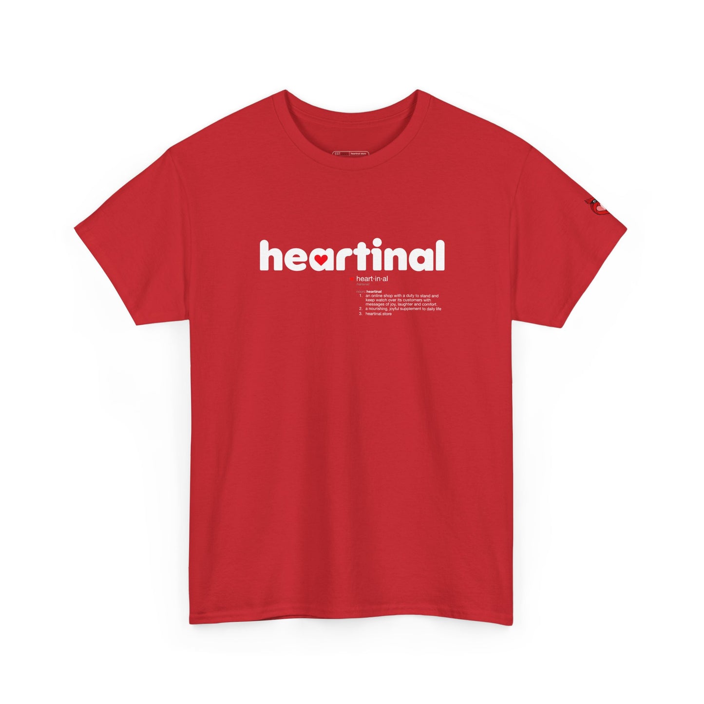 heartinal® "Heart on Your Sleeve" T-Shirt — Wordmark Logo Front with "Nutrition Facts" Back Tee