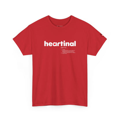 heartinal® "Heart on Your Sleeve" T-Shirt — Wordmark Logo Front with "Nutrition Facts" Back Tee