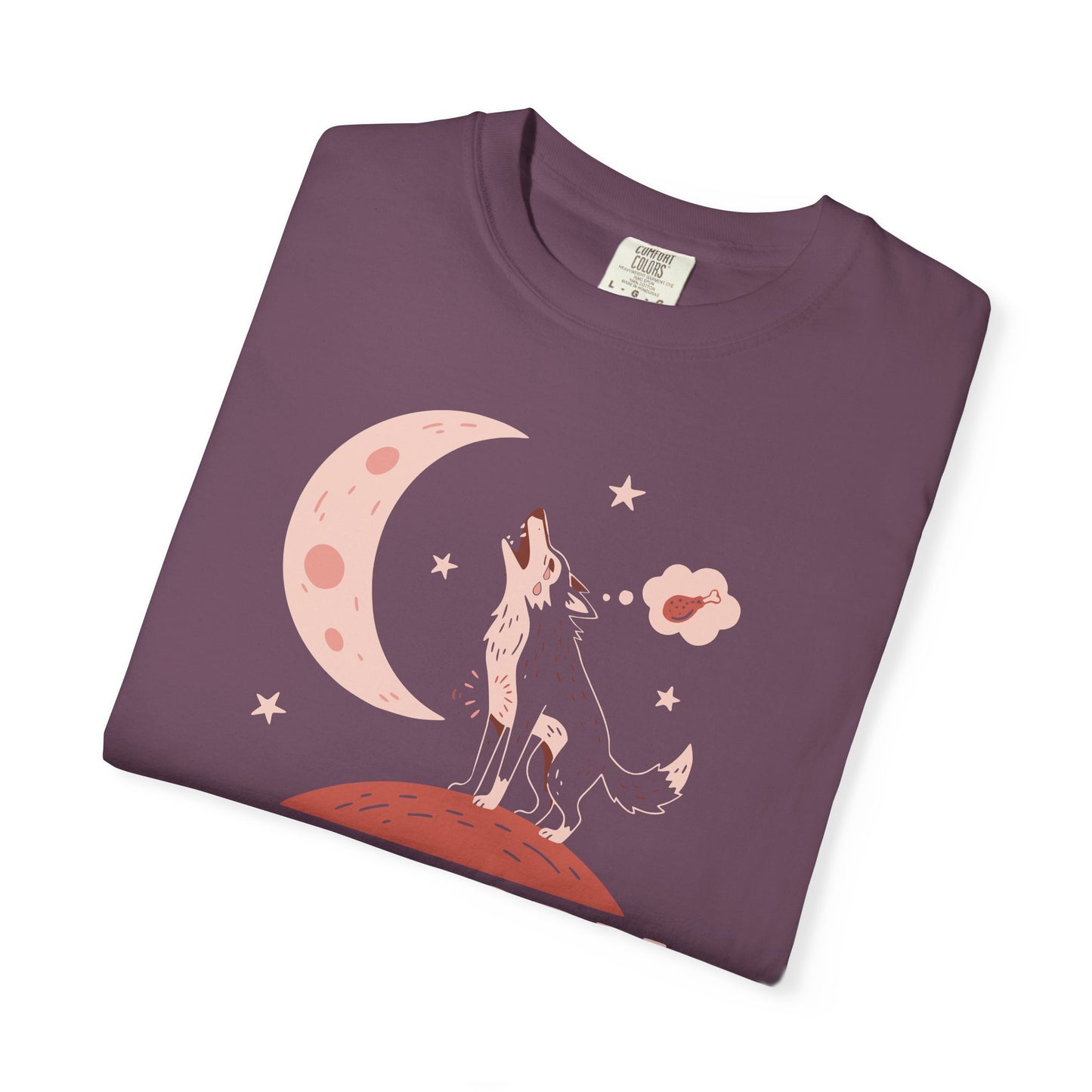 Hangry Like the Wolf T-Shirt — Cute Howling Wolf Graphic Tee