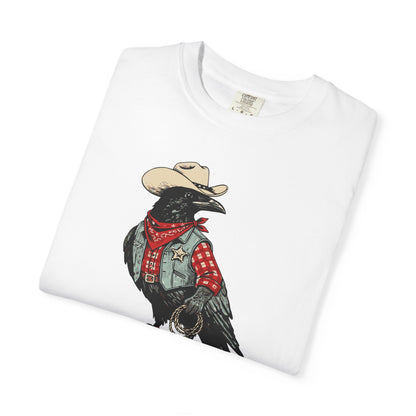 "Cawboy" Couples Tee — Western Crow Cowboy Graphic T-Shirt
