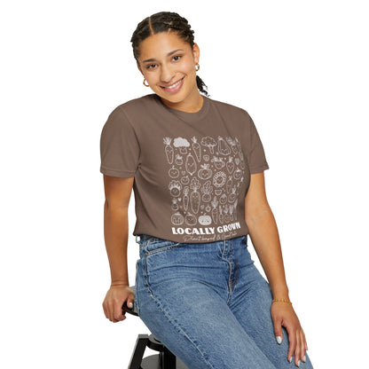 "Locally Grown: Plant Based & Good Taste" T-Shirt — Organic Vegan Farmer Garden Tee