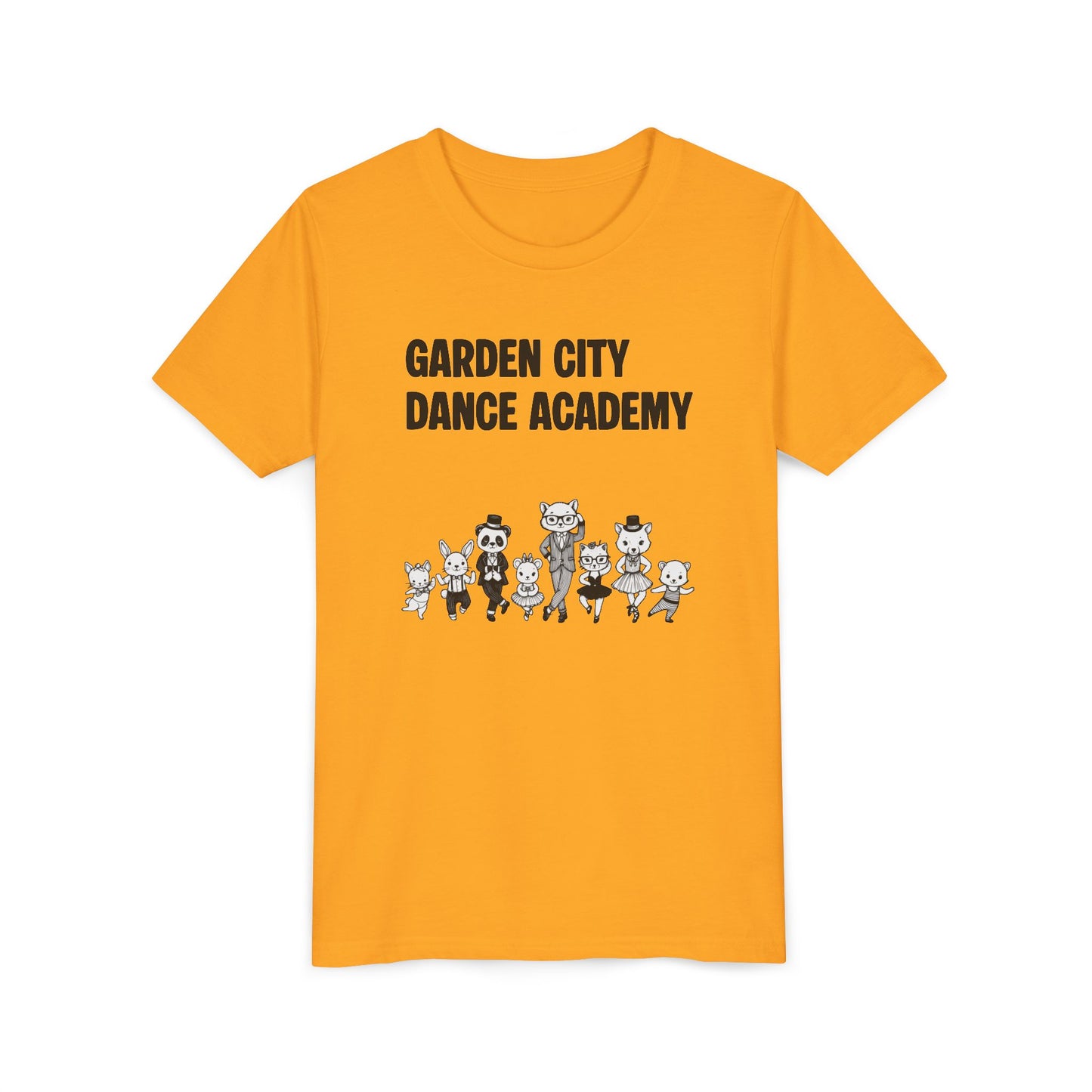 "Garden City Dance Academy" Youth Tee — Kids Dance Club Cartoon Dancers T-Shirt