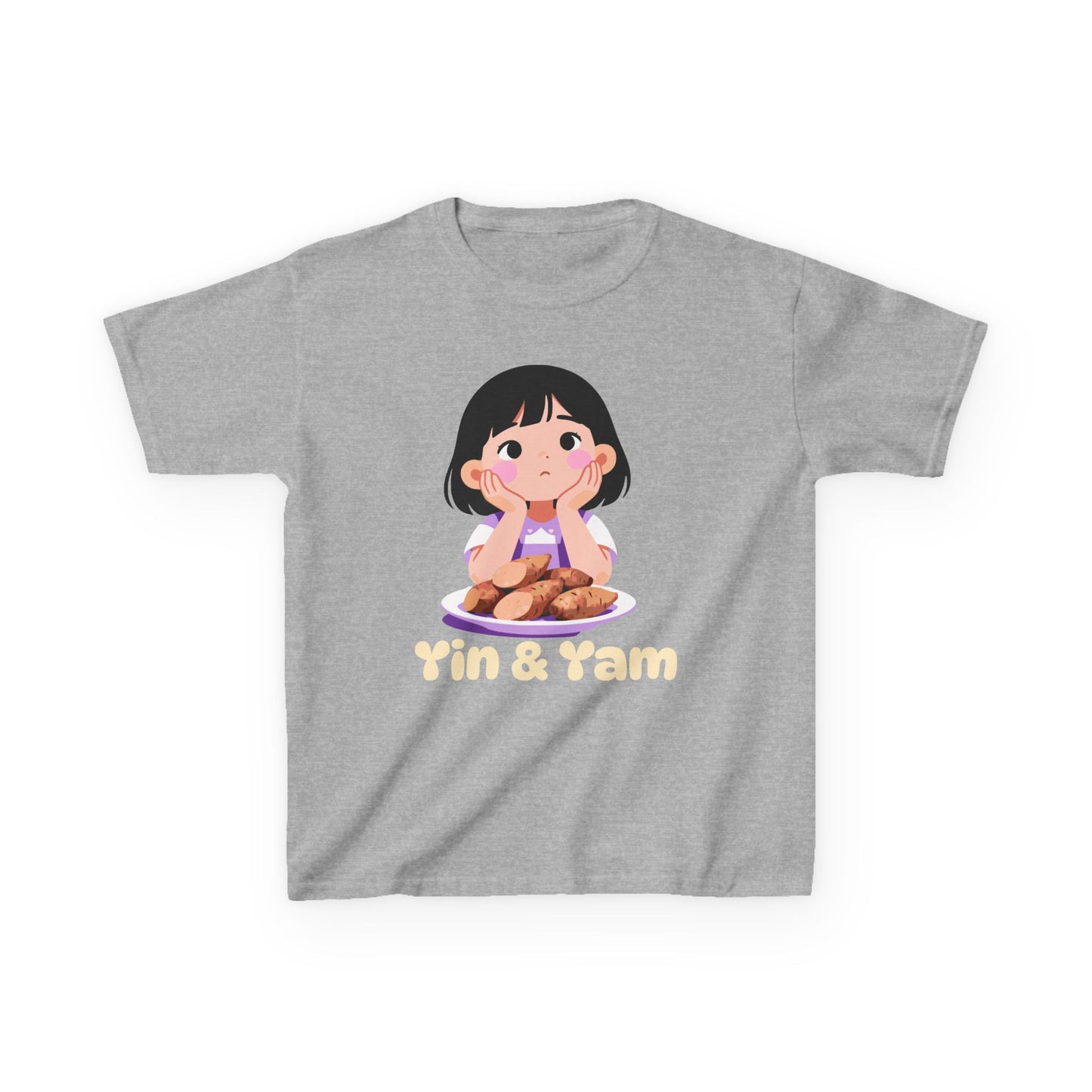 "Yin & Yam" Youth Tee — Cute Girl Sweet Potato Graphic Kids T‑Shirt