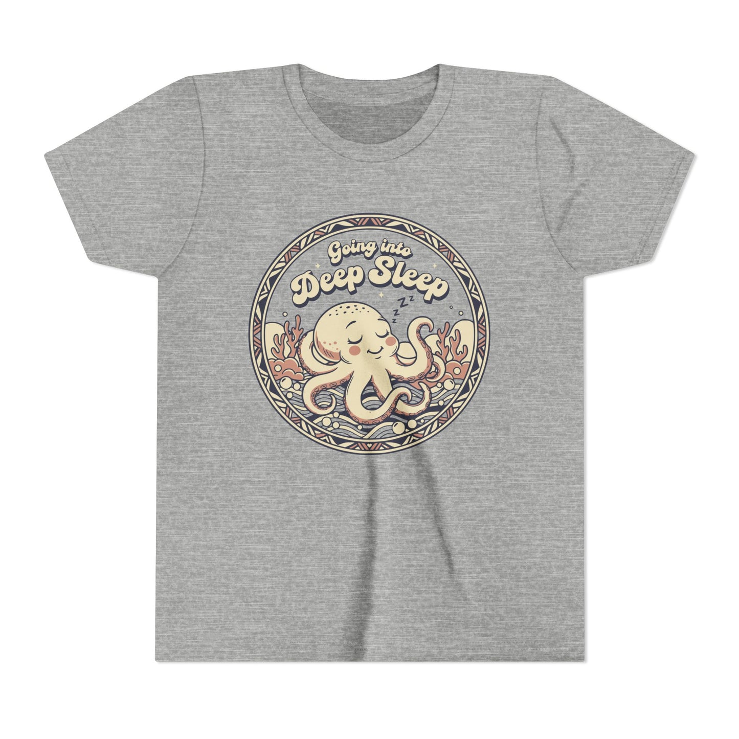 "Going Into Deep Sleep" Youth Tee — Cute Octopus Underwater Graphic Shirt