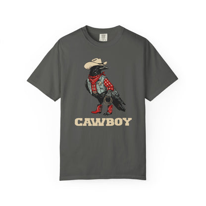 "Cawboy" Couples Tee — Western Crow Cowboy Graphic T-Shirt