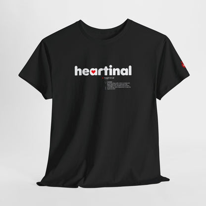 heartinal® "Heart on Your Sleeve" T-Shirt — Wordmark Logo Front with "Nutrition Facts" Back Tee