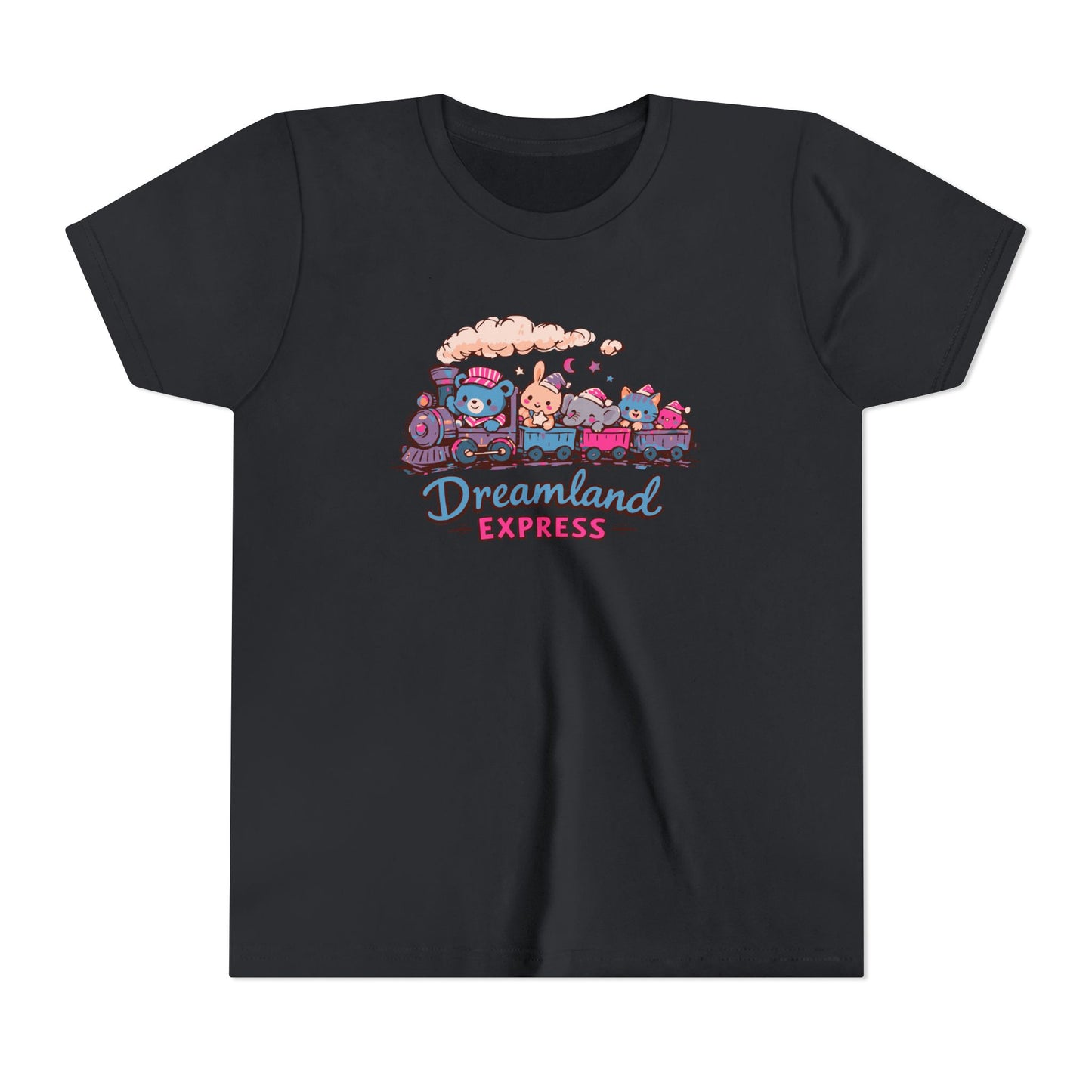 "Dreamland Express" Youth Tee — Cute Train & Animal Crew Kids Shirt
