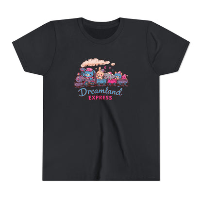 "Dreamland Express" Youth Tee — Cute Train & Animal Crew Kids Shirt