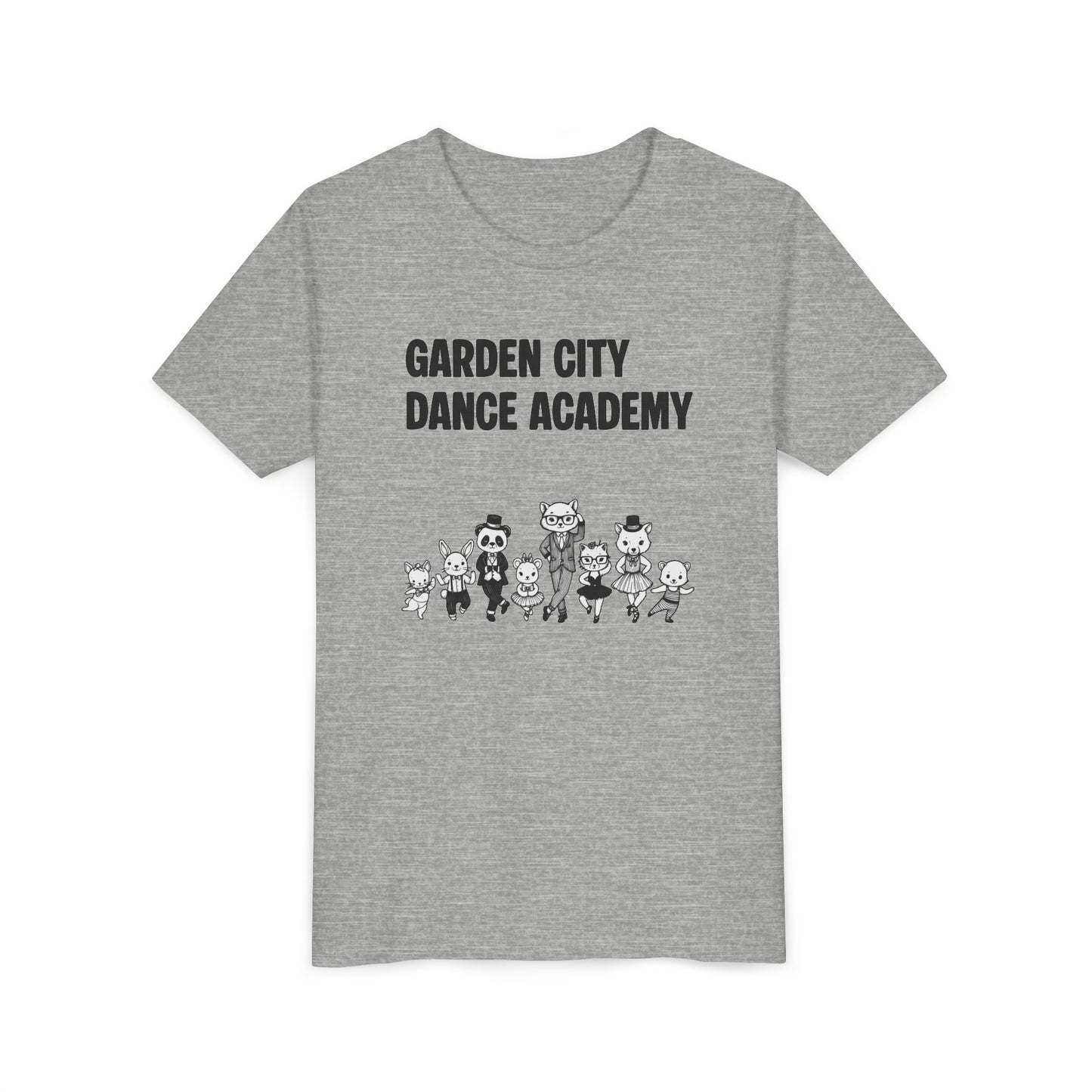 "Garden City Dance Academy" Youth Tee — Kids Dance Club Cartoon Dancers T-Shirt
