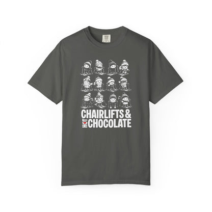 Chairlifts & Hot Chocolate T-Shirt — Cute Ski Lovers Winter Tee