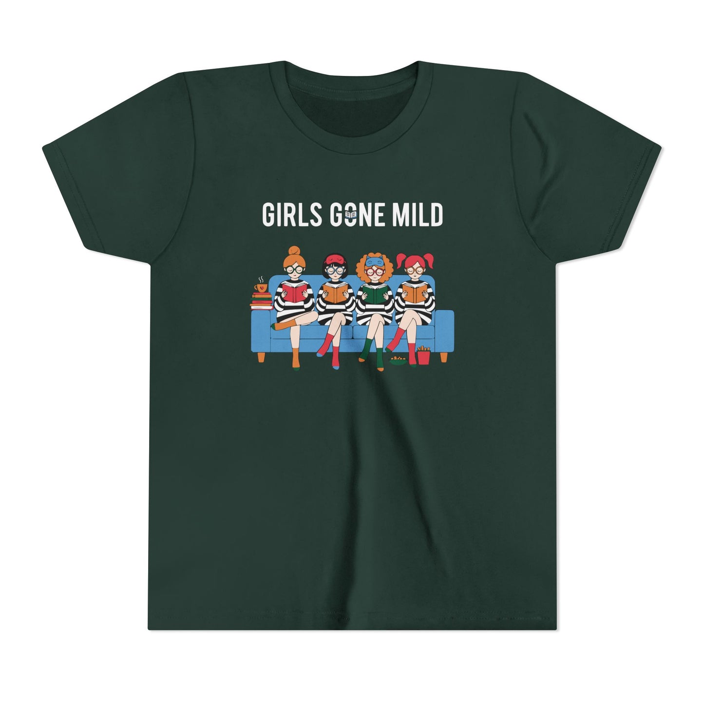 "Girls Gone Mild" Youth Tee – Cute Reading Club Graphic T-Shirt