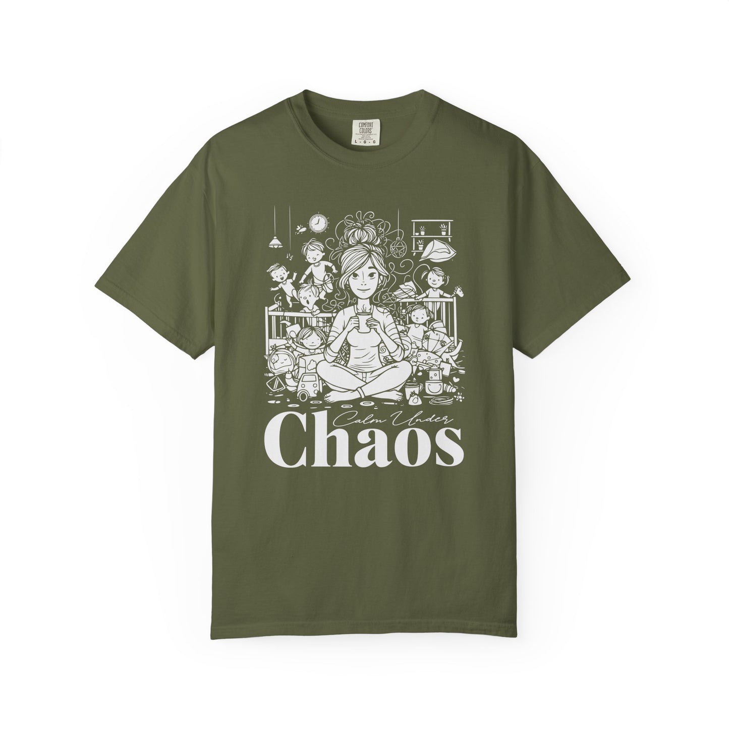 "Calm Under Chaos" T-Shirt — Mom Life Chaos Graphic Tee
