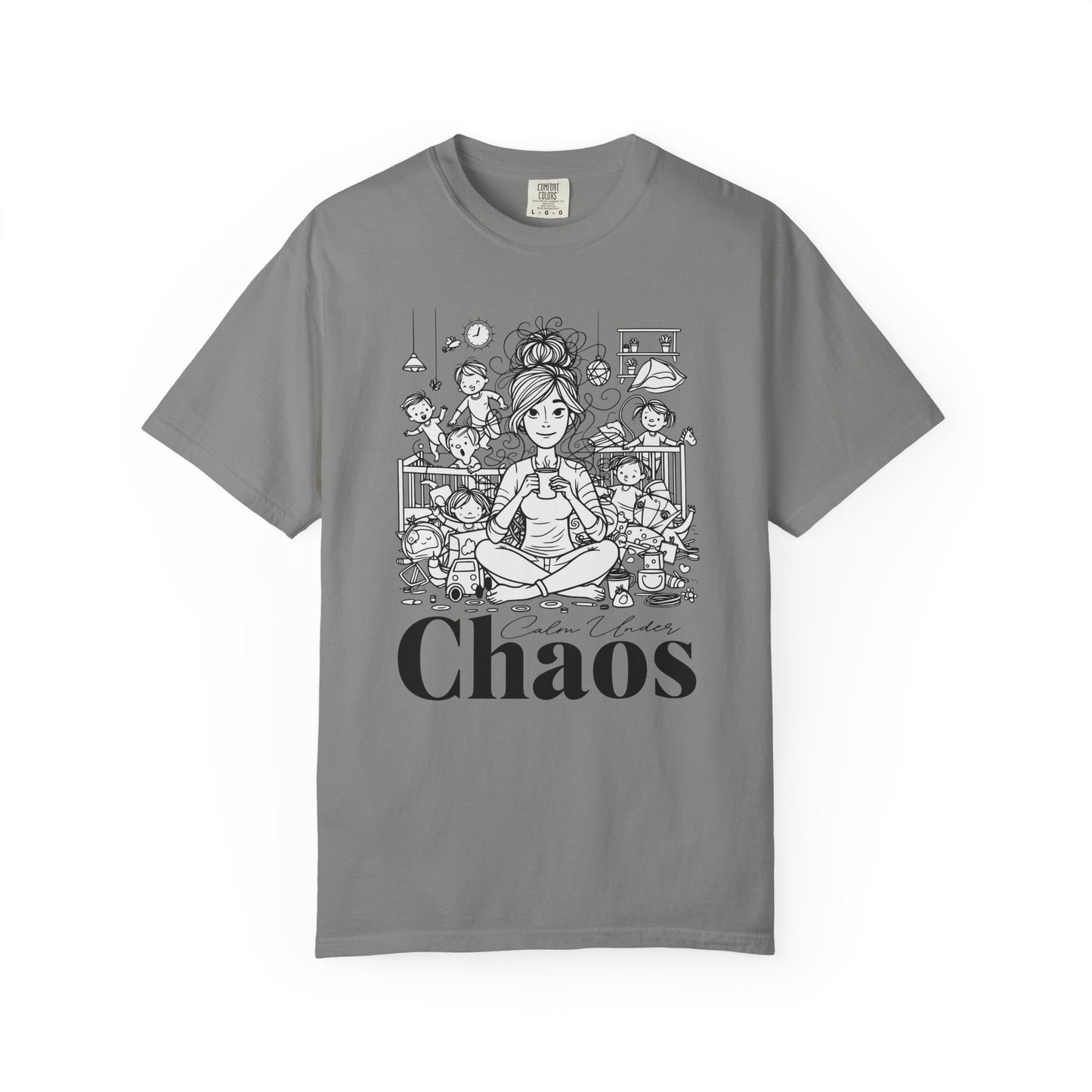 "Calm Under Chaos" T-Shirt — Mom Life Chaos Graphic Tee