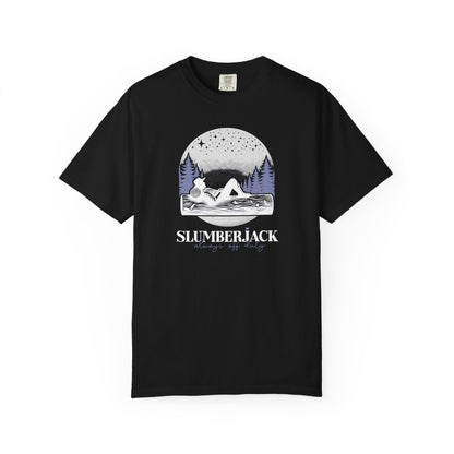Slumberjack Campfire Graphic T-Shirt — Relaxing Night Sky Outdoor Tee