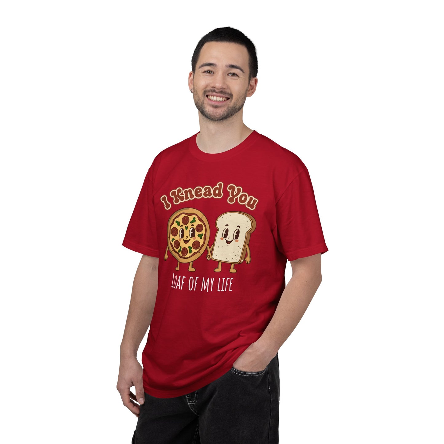 "I Knead You - Loaf of my life" Pizza & Bread T-Shirt — Cute Bakery Pun Tee