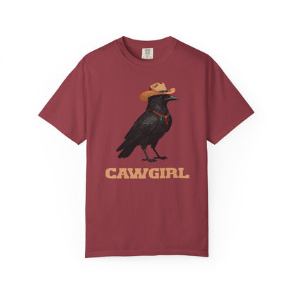 "Cawgirl" Couples Tee  — Western Raven Cowgirl Graphic T‑Shirt