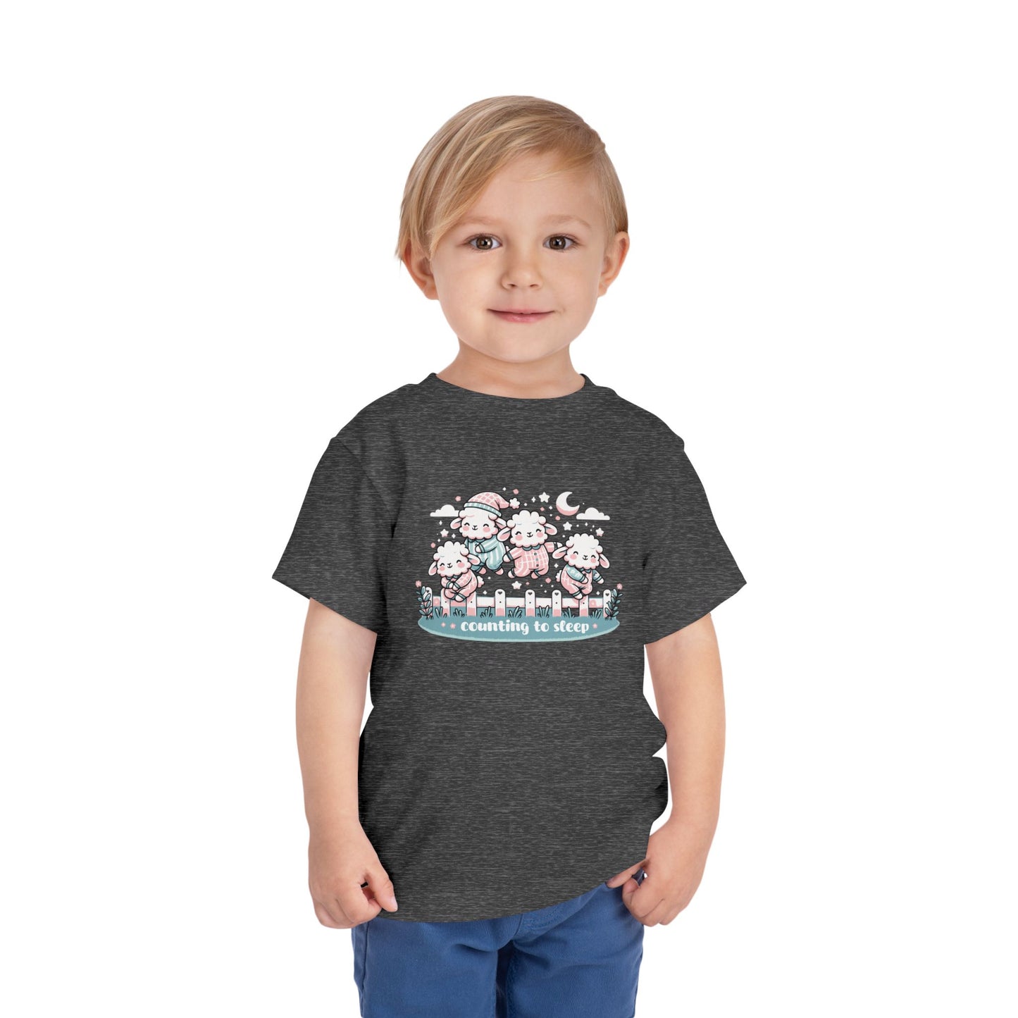 "Counting to Sleep" Toddler Tee — Cute Sleepy Sheep Bedtime Shirt