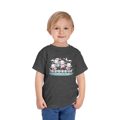 "Counting to Sleep" Toddler Tee — Cute Sleepy Sheep Bedtime Shirt