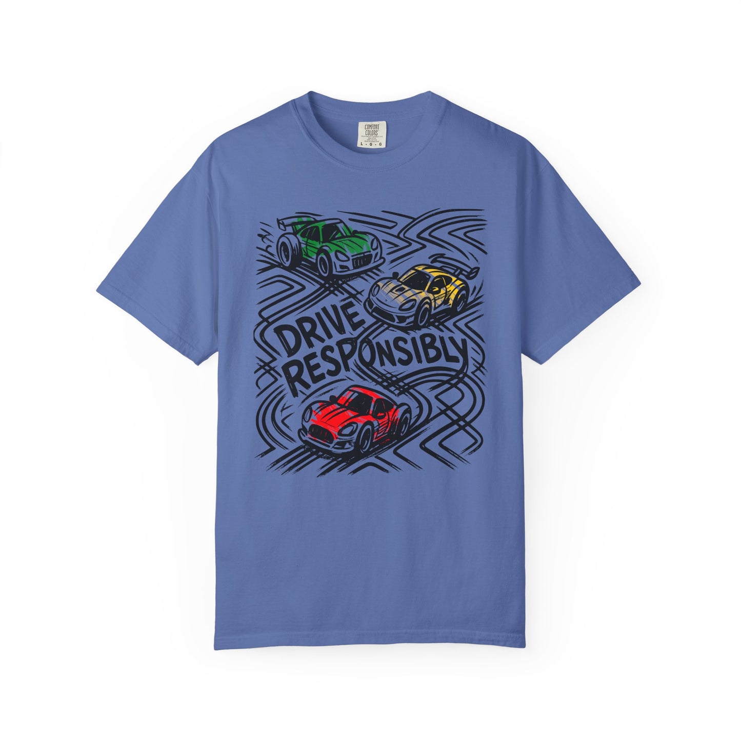 Drive Responsibly Vintage Car T-Shirt — Retro Racer Awareness Graphic Tee