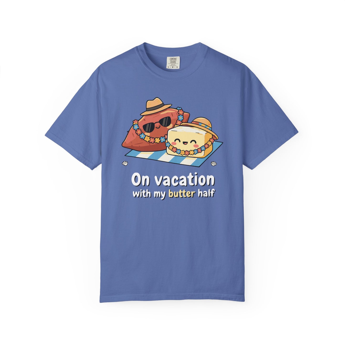 "On vacation with my butter half" Couples Tee —  Cute Vacation Yam Butter Summer T-Shirt