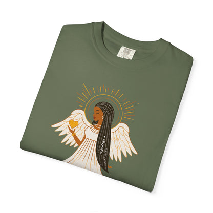 "Love.Hope.Faith. Never give up" T-Shirt - Perseverence Angel Graphic Tee