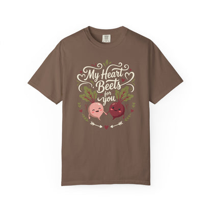 “My Heart Beets for You” T-Shirt — Cute Veggie Valentine Beet Couple Graphic Tee