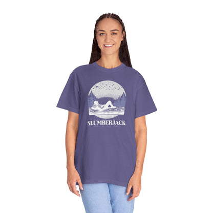 Slumberjack Campfire Graphic T-Shirt — Relaxing Night Sky Outdoor Tee