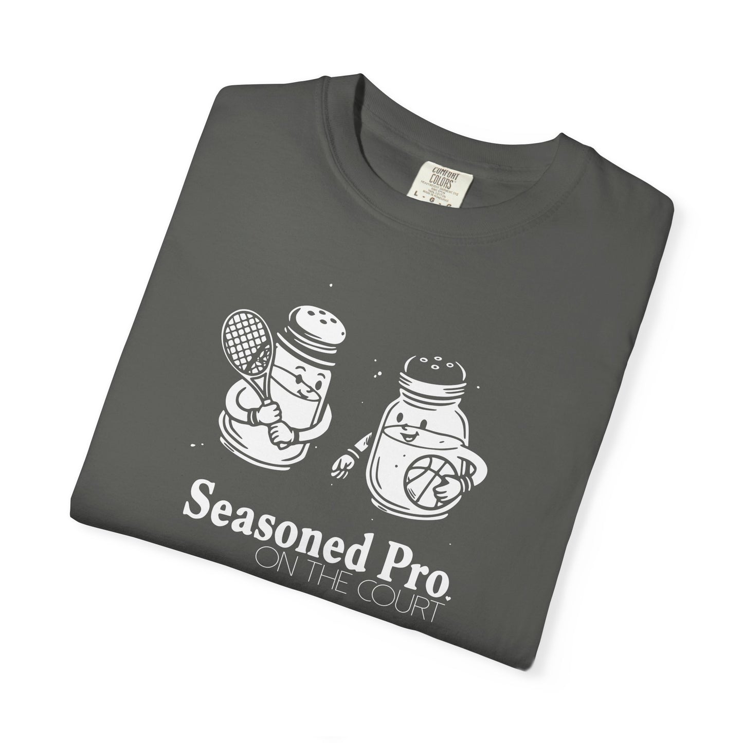 "Seasoned Pro on the Court" T-Shirt — Cute Salt & Pepper Shakers Athletic Graphic Tee