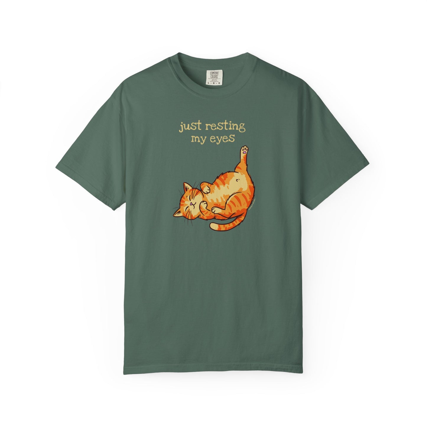"Just Resting My Eyes" T-Shirt — Awkward Cat Nap Graphic Tee