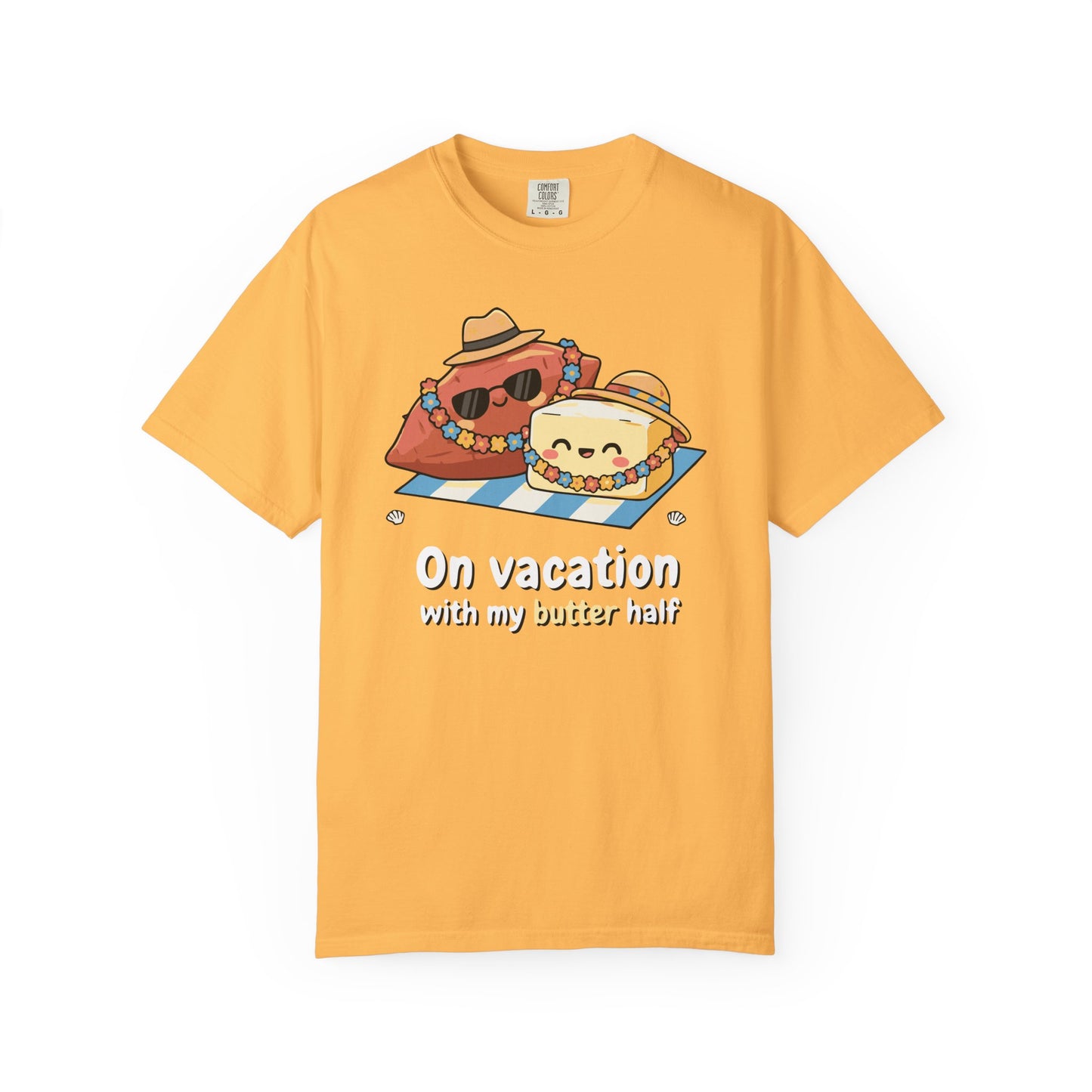 "On vacation with my butter half" Couples Tee —  Cute Vacation Yam Butter Summer T-Shirt