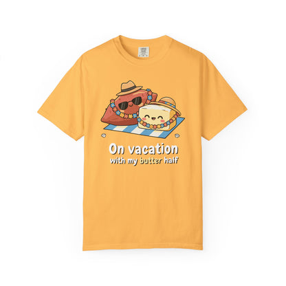"On vacation with my butter half" Couples Tee —  Cute Vacation Yam Butter Summer T-Shirt