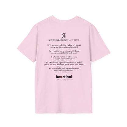 Zebra Strong T-Shirt — Neuroendocrine Cancer Fight Club Awareness Support Tee