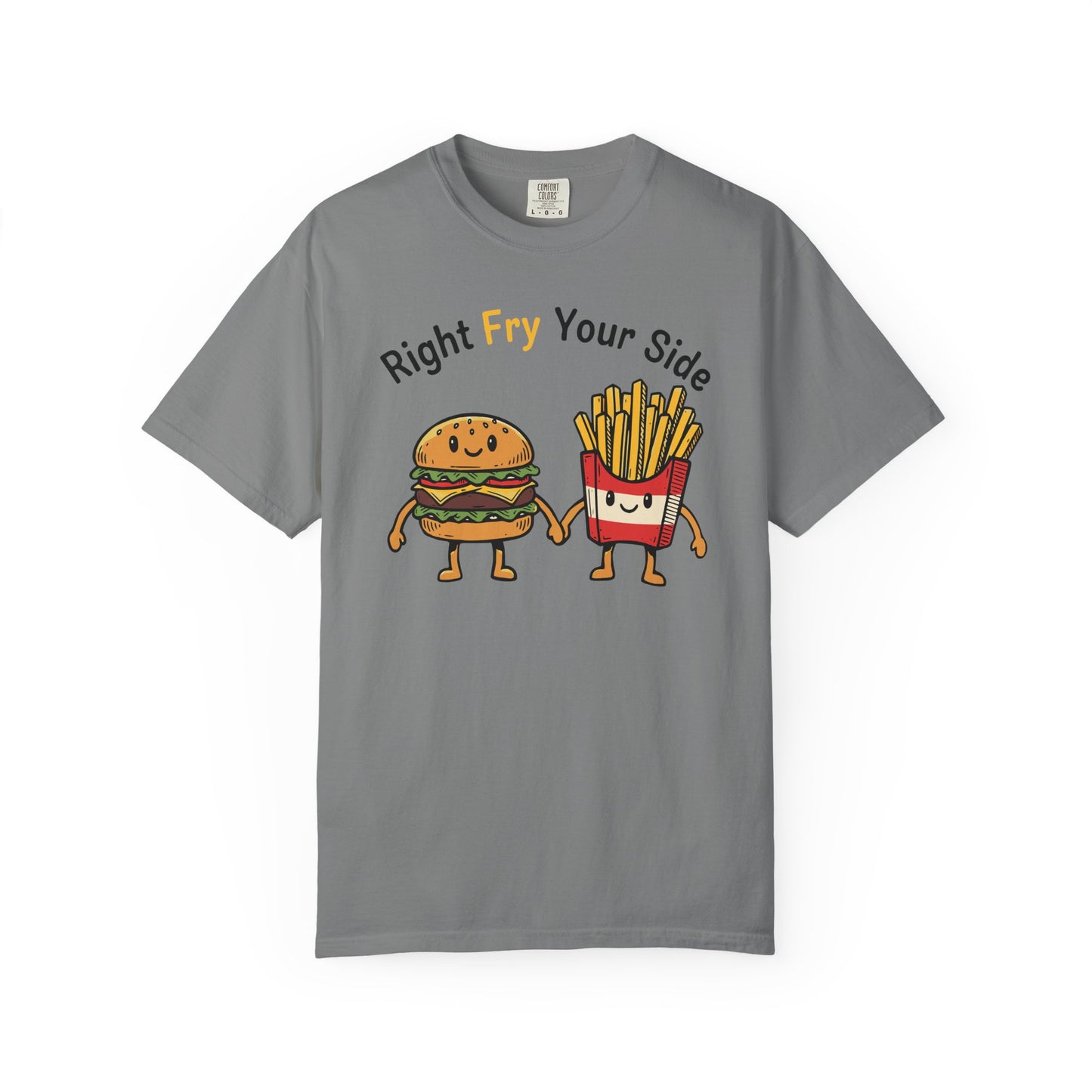 Right Fry Your Side Burger & Fries T-Shirt - Cheeseburger French Fries Retro Tee