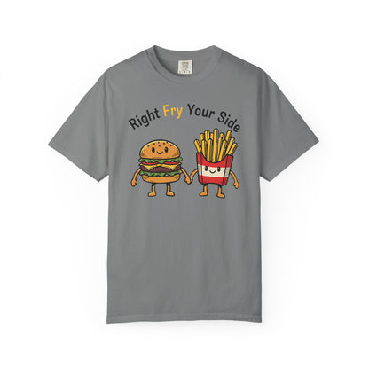 Right Fry Your Side Burger & Fries T-Shirt - Cheeseburger French Fries Retro Tee