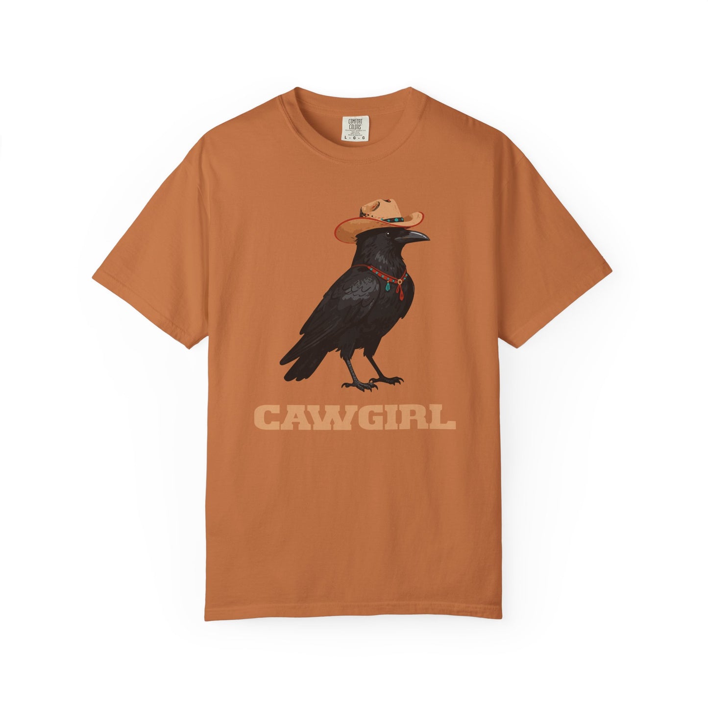 "Cawgirl" Couples Tee  — Western Raven Cowgirl Graphic T‑Shirt