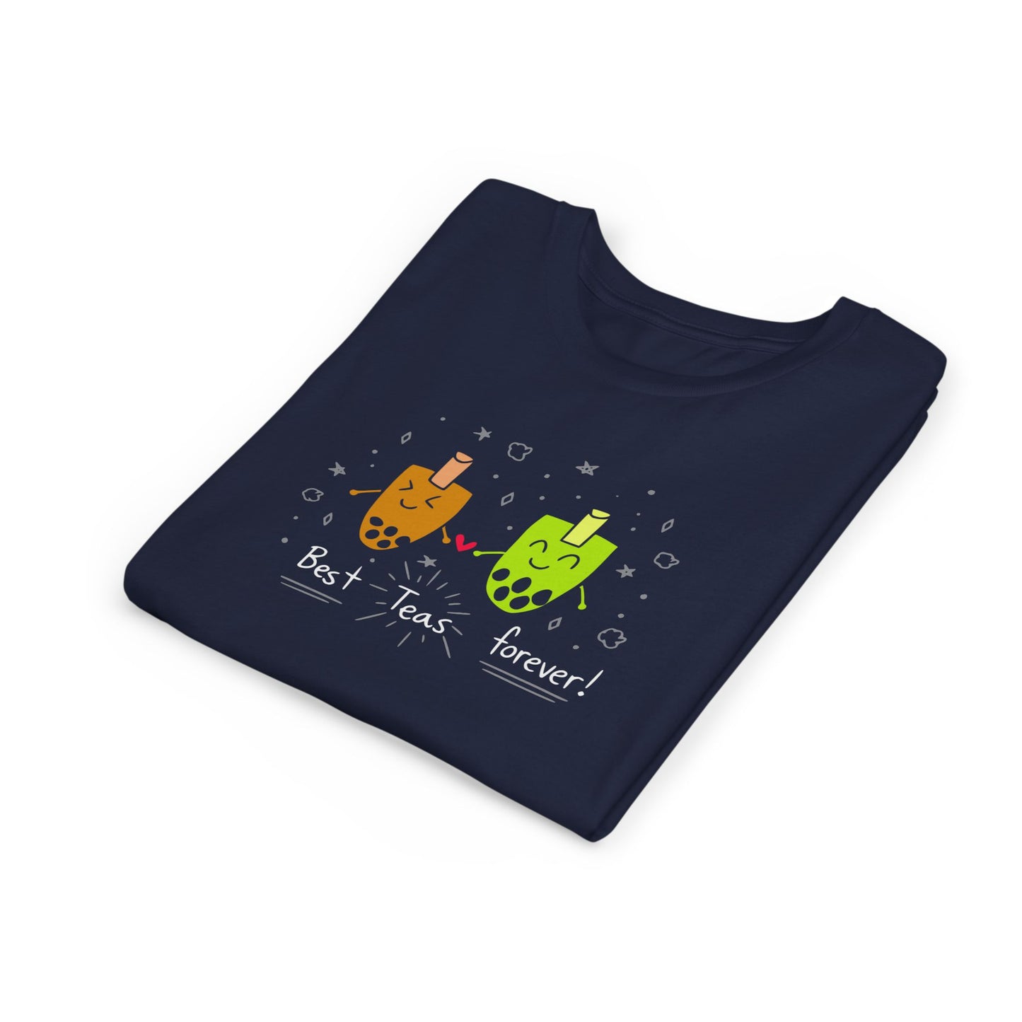 "Best Teas Forever" Youth Tee – Cute Bubble Tea Friends BFF Graphic T-Shirt