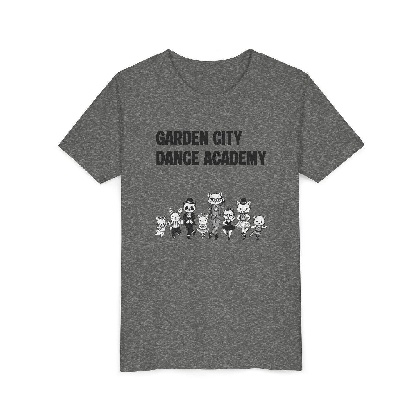 "Garden City Dance Academy" Youth Tee — Kids Dance Club Cartoon Dancers T-Shirt