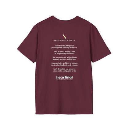 Ivory Burgundy Strong T-Shirt — Head & Neck Cancer Fight Club Awareness Tee