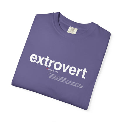 Extrovert T-Shirt — "Extrovert" Front + Nutrition Facts Back Graphic Tee