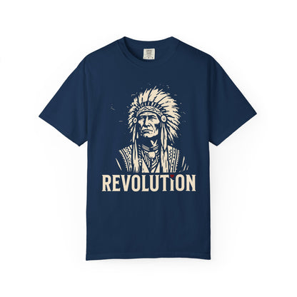 Revolution Graphic T-Shirt - Native Chief First Nation Illustrated Tee