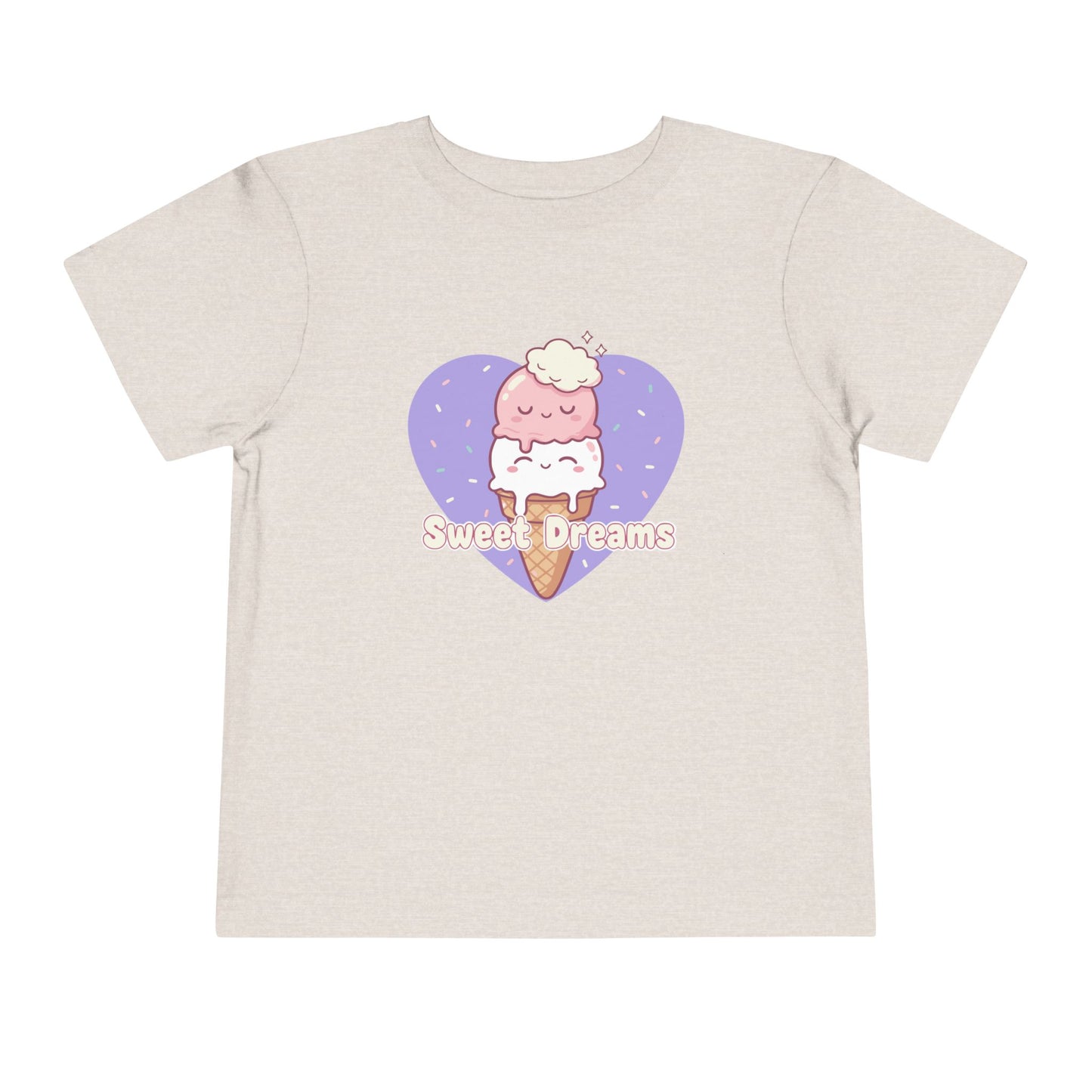 "Sweet Dreams" Toddler Tee — Ice Cream Heart Graphic T-Shirt